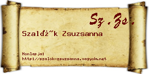 Szalók Zsuzsanna névjegykártya