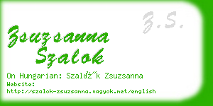 zsuzsanna szalok business card